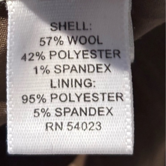 Banana Republic The Martin Fit Brown Herringbone Wool Blend Dress Pants Size 6 - Picture 12 of 12